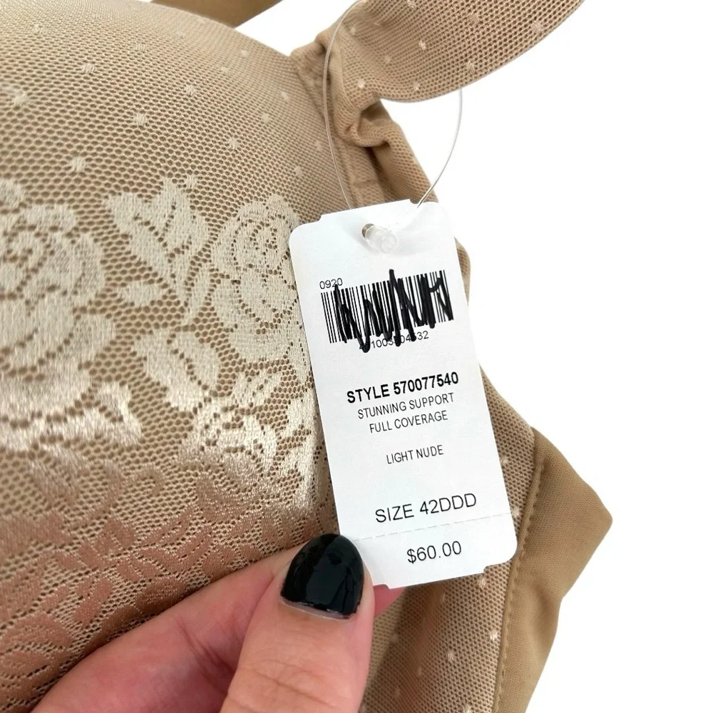 NWT Soma Stunning Support Full Coverage Bra in Light Nude Size 42DDD NEW